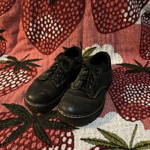 Skechers chunky black platform oxfords